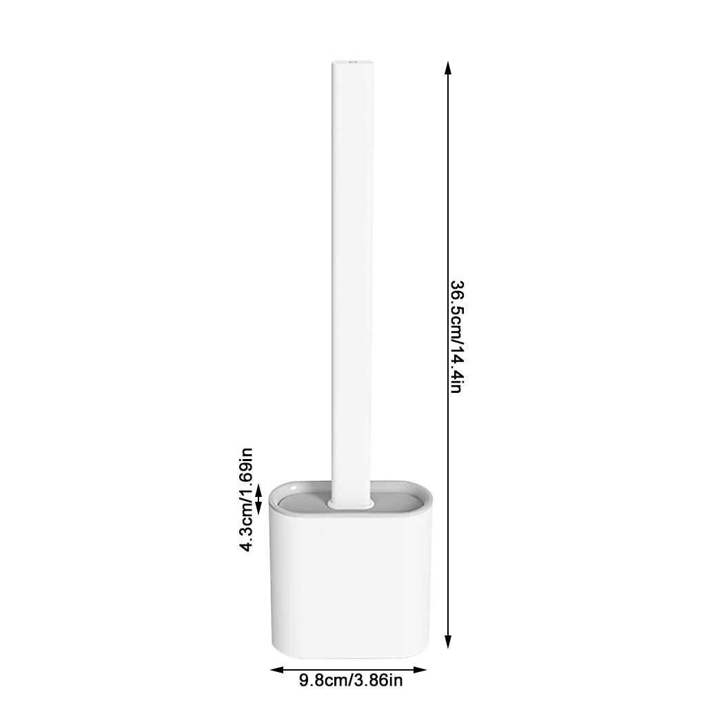 (Serba Serbi) Alat Pembersih Kamar Mandi / Sikat Toilet Silikon Sikat Closet Dengan Gagang Dan Wadah Menarik