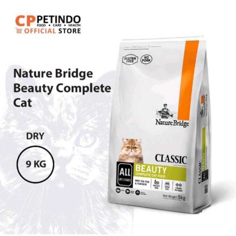 Nature Bridge Beauty Cat Food For All Life Stages 9kg (GO-jek) makanan kucing segala usia dry catfood