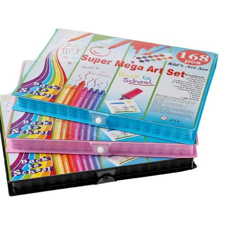 

Recomend! 208pcs Crayon Anak Pengasah Set Alat Menggambar Melukis Anak-anak Crayon Cat Air Pensil . . . . .