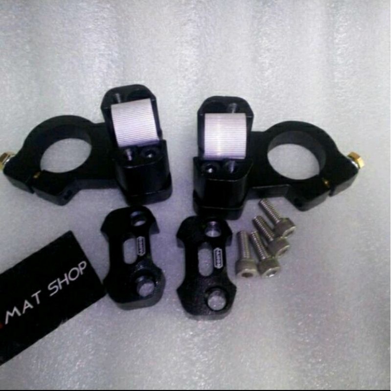 Raiser + Breket Dudukan Stang Fatbar Ninja 250 Mono PNP