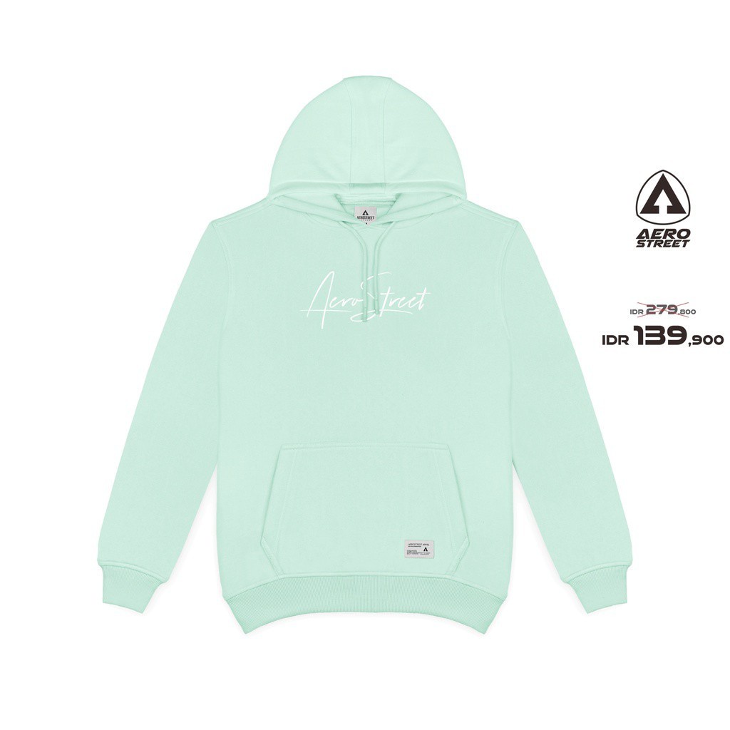 Jaket Sweater Hoodie Jumper Oblong Aerostreet Hijau Mint Latin Good Quality - Size S.M.L.XL Matt Kat