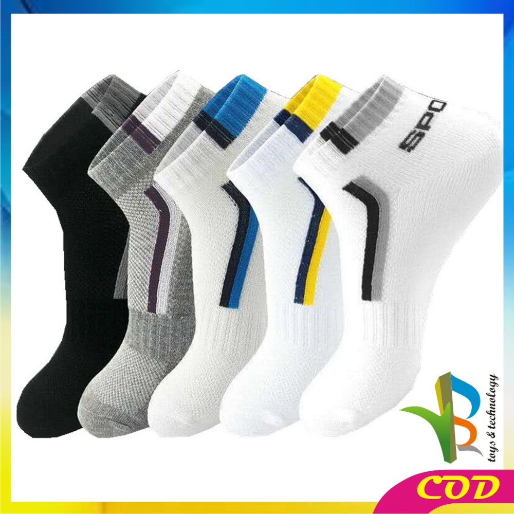 RB-P256 Kaos Kaki Motif Garis Polos Kaoskaki Pria Wanita Olahraga / Kaus Kaki Sport Panjang Diatas Mata Kaki Kaoskaki Office Olahraga Fashion