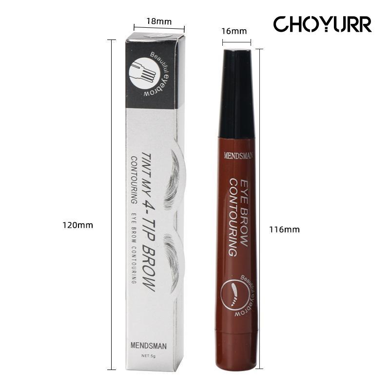 【COD】Pencil Alis Waterproof 4 Fork Tip Original Eyebrow Korea Pensil AlisCetar Pena Eyebrow Pen Sweat-proof Lasting Pensil Alis Tahan Air Tahan Lama-CH