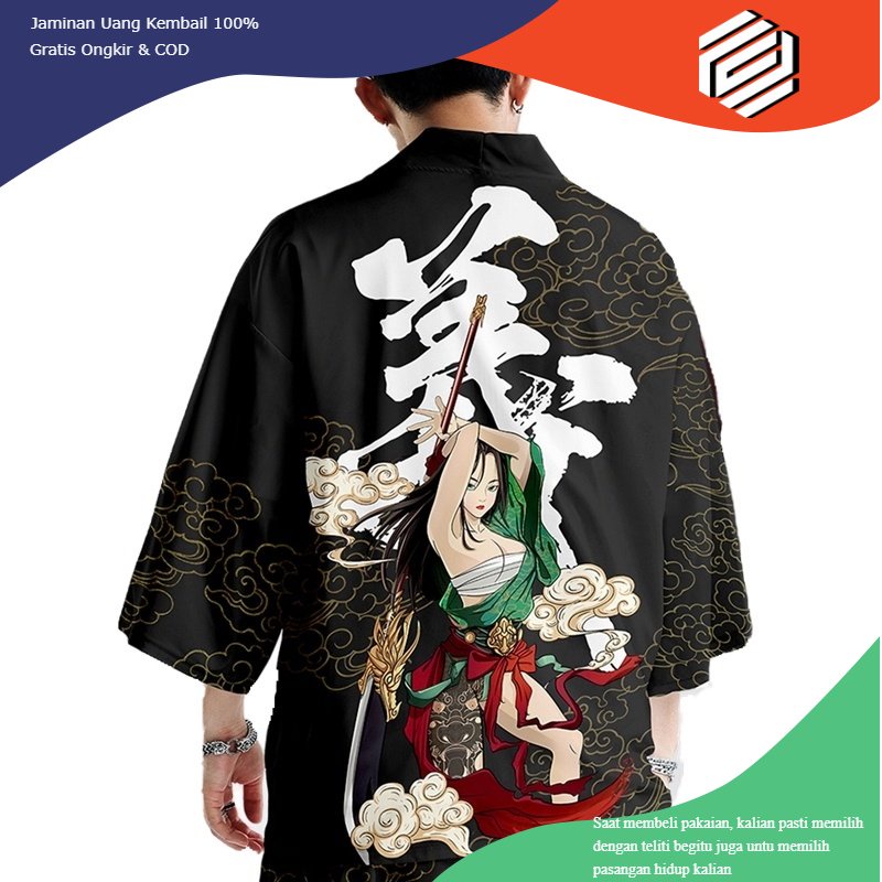 Kimono Jepang Custom Print – Haori Gaya Jepang Pria Wanita