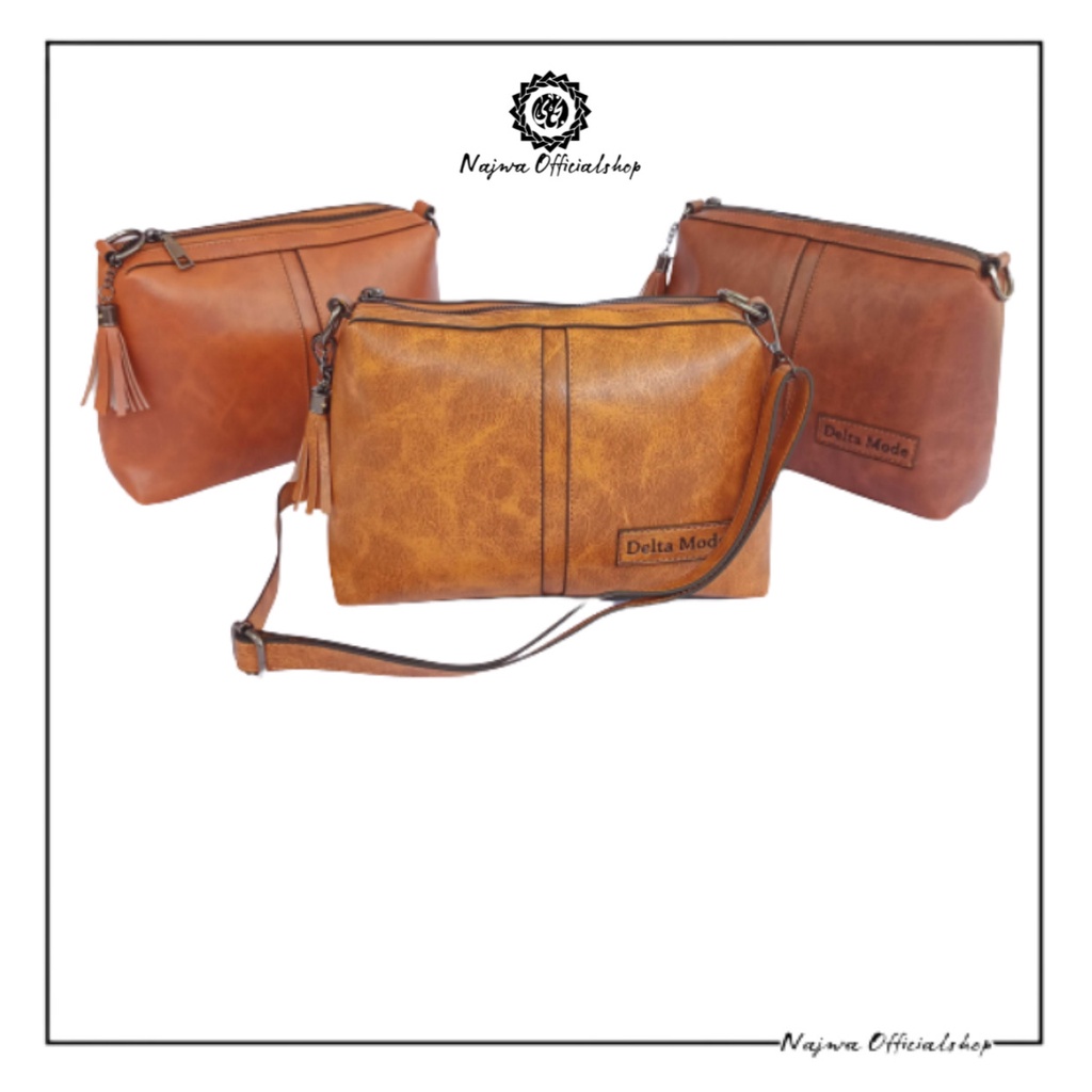 Tas selempang wanita Delta Mode Isabel Murah Kulit onix sling bag cewek kekinian terbaru lucu korea