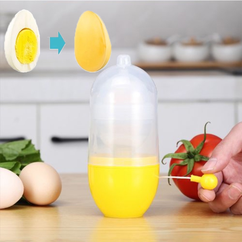 Untuk Mencampur Telur Manual Tali Tarik Bertenaga Golden Egg Maker Portable Pengaduk Telur Kuning Putih Gadget Dapur Egg Scrambler Shaker