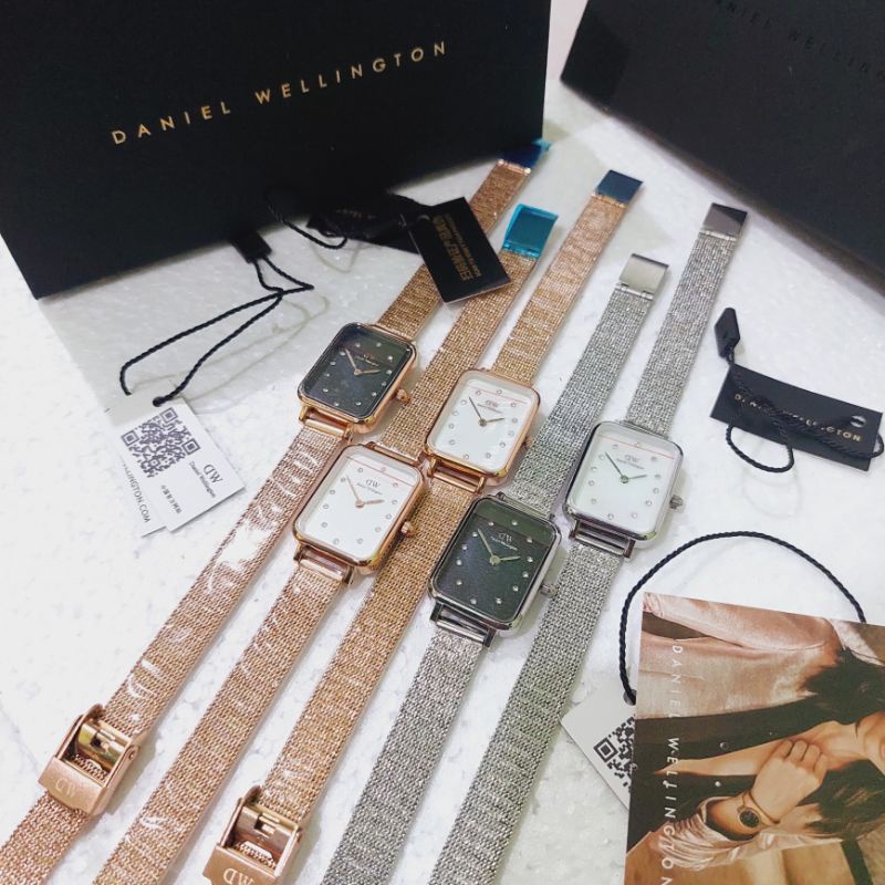 Original Jam Tangan Wanita Daniel Welington Quadro Pressed Lumine Piano