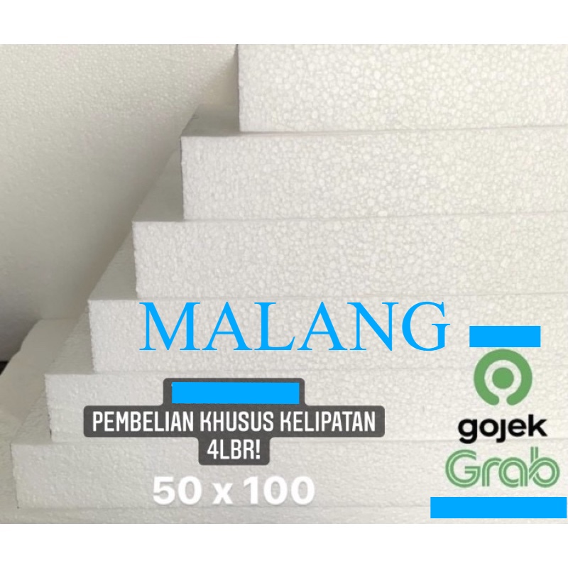 Jual Styrofoam Gabus Lembaran 50 X 100 Cm Tebal 1 Cm (KHUSUS GOJEK/GRAB ...