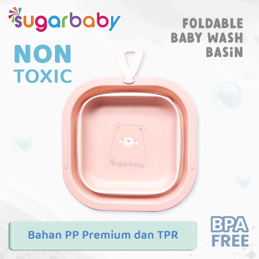 SUGAR BABY FOLDABLE WASH SQUARE Baskom lipat bayi