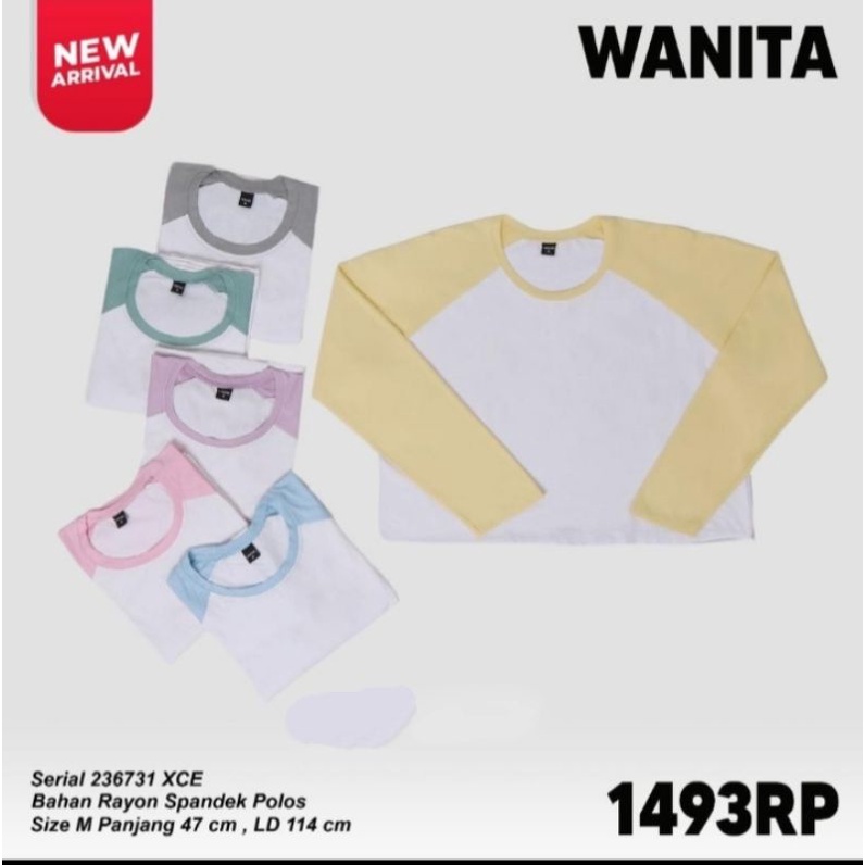 kaos crop lengan panjang lemone