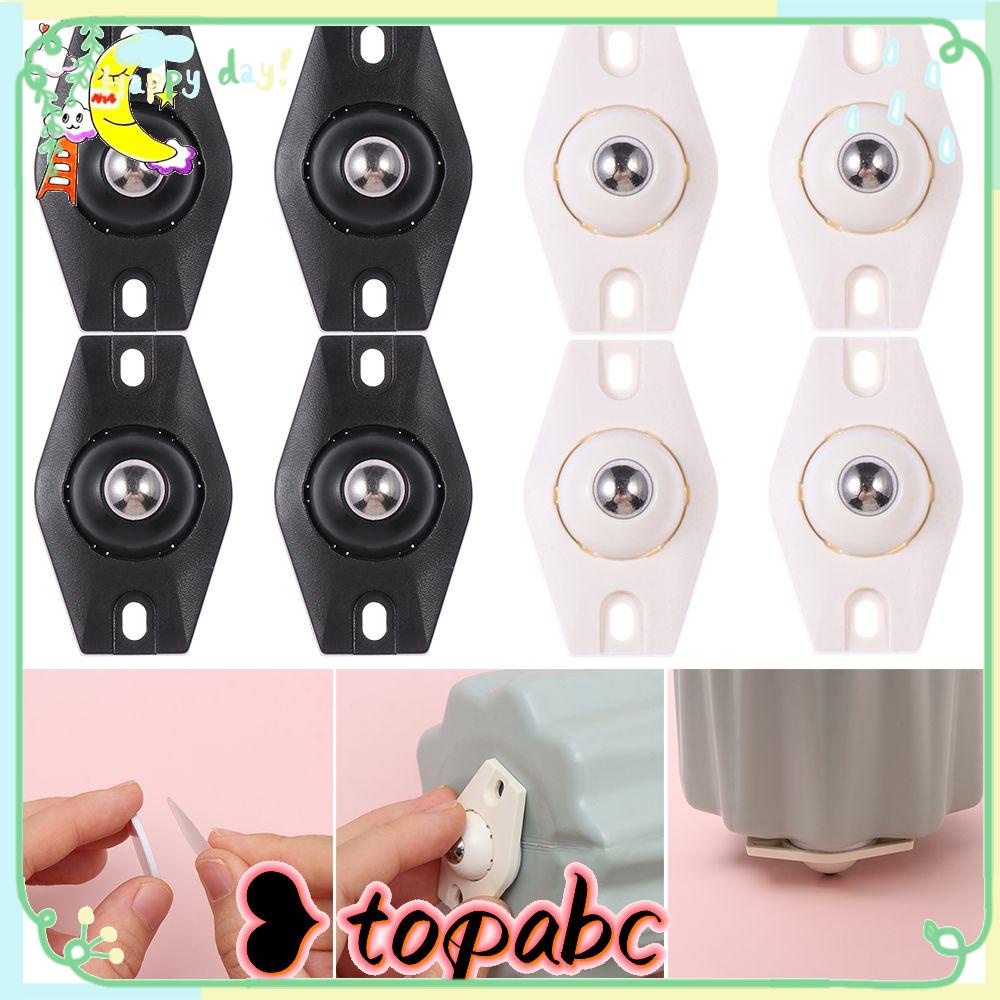 Top 4pcs Self Adhesive Pulley Roller Aksesoris Stainless Steel Kotak Roller Kebisingan Rendah 360o Universal Roda