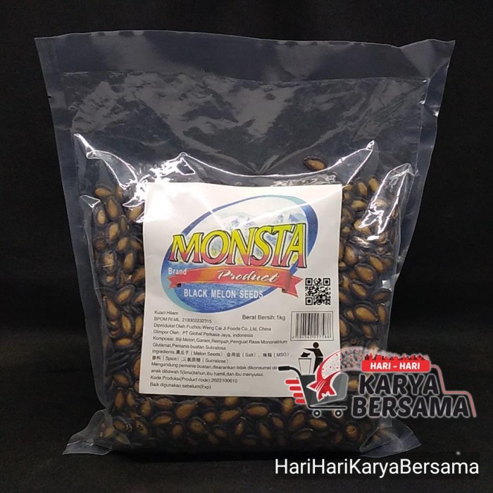 

<<<<<] MONSTA BLACK MELON SEEDS KUACI HITAM 1000GR