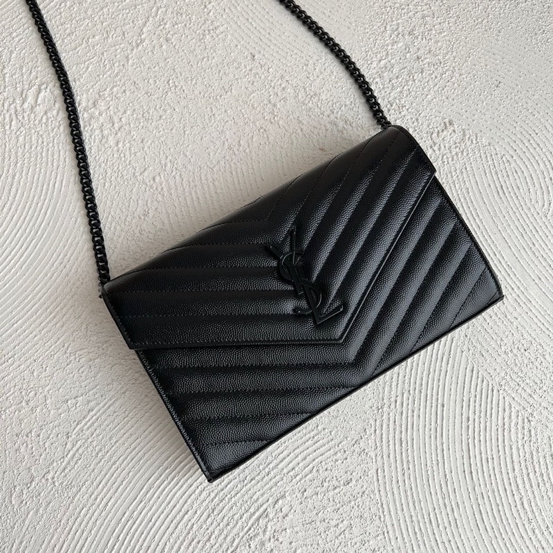 YSL monogram woc 22cm in black bhw