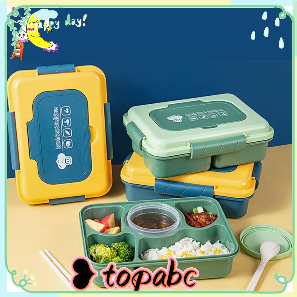 Top Five Grids Lunch Box Anti Bocor Disegel Waterwash Microwave Bento Box