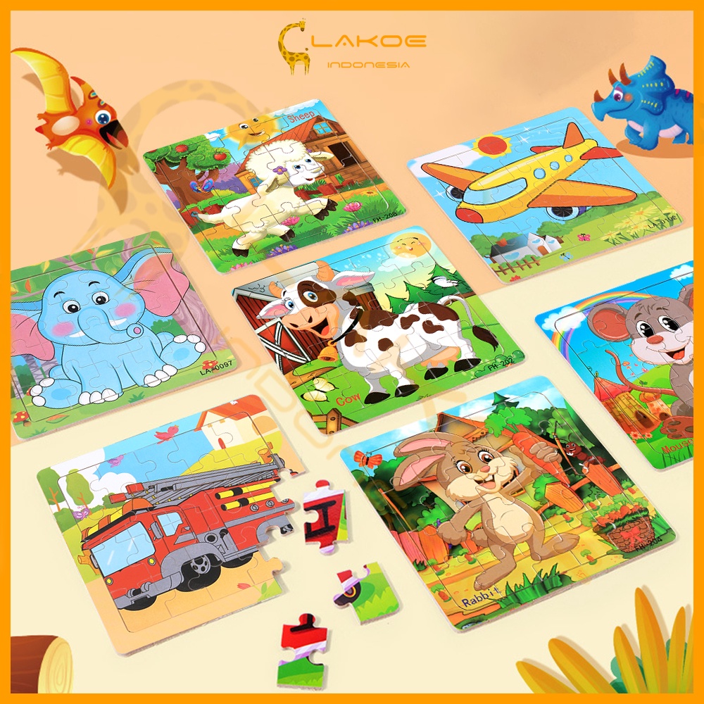 Mainan puzzle kayu lucu Jigsaw wooden puzzle anak