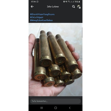 selongsong peluru cal. 12,7