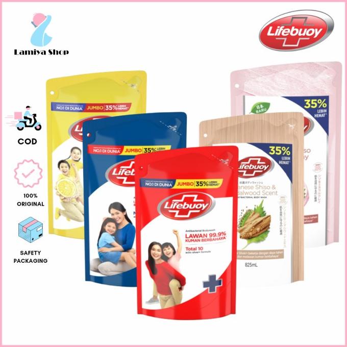 PROMO SERU!!!! (BISA COD) Lifebuoy body wash 900ml refill | Sabun cair lifebuoy 900ml TERLARIS TERPE