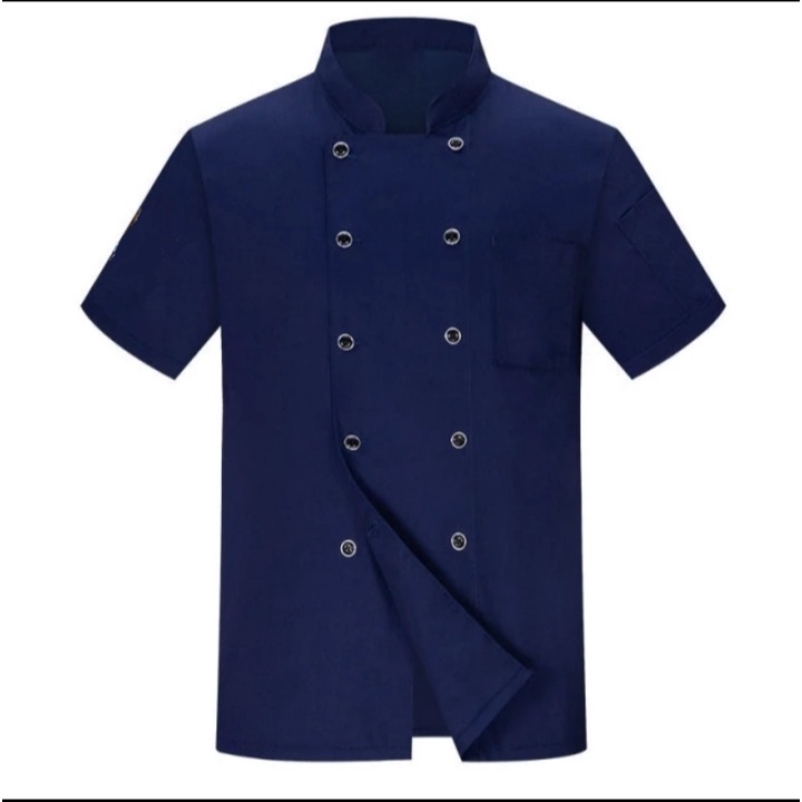 Baju Koki Baju Chef Seragam Koki Seragam Chef Kemeja Koki Kemeja Chef Jacket Lengan Pendek Unisex