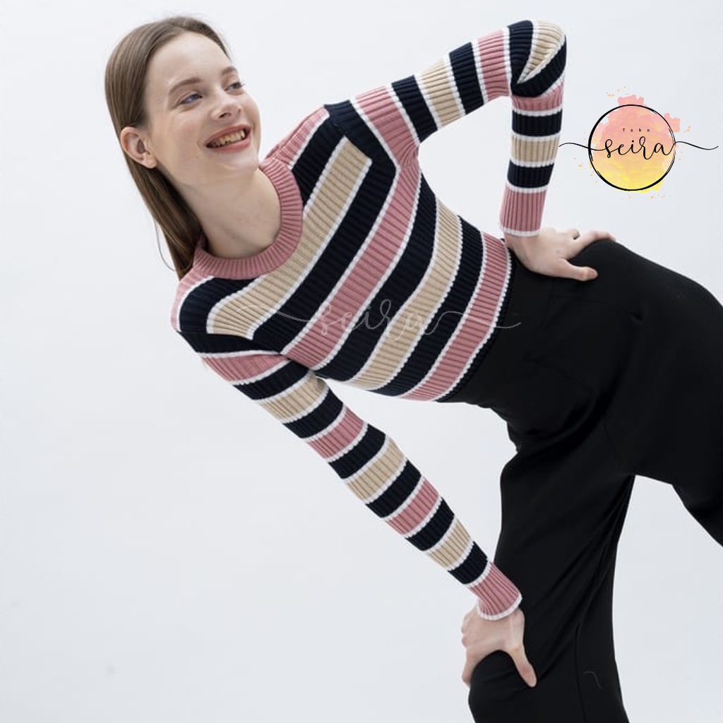 [BISA COD] Bica Knit Inner Sweater Wanita / Atasan Wanita Rajut