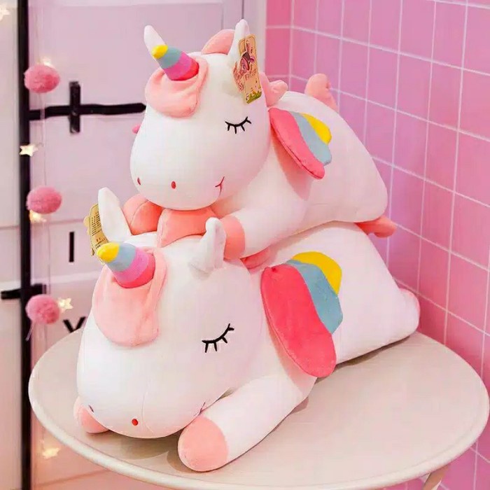 Boneka Boneka Soft Lying Unicorn 55Cm & 70Cm