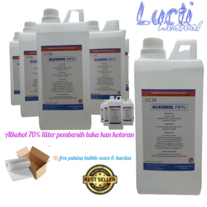 alkohol 70% Alkohol pembersih luka antiseptik