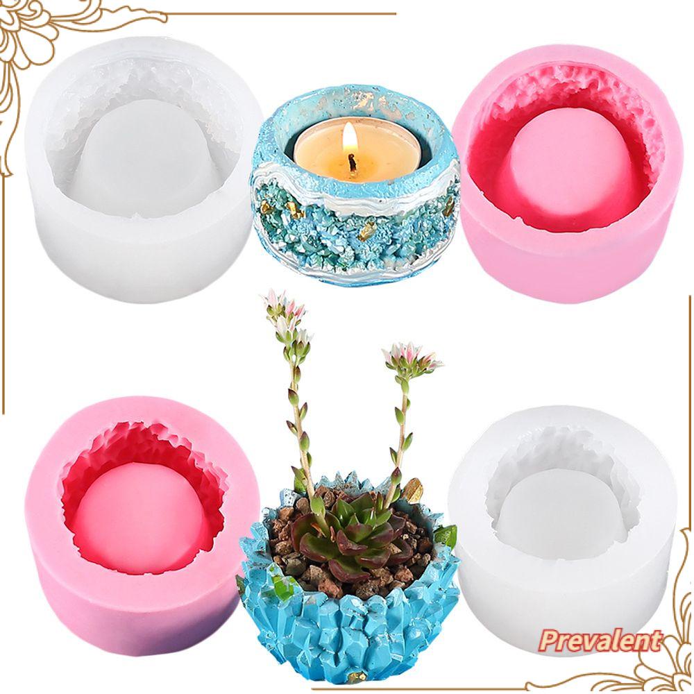 Preva Kristal Resin Tray Cetakan Dekorasi Rumah DIY Membuat Perhiasan Alat Casting Lilin Cangkir Cetakan Silikon Succulent Pot Bunga