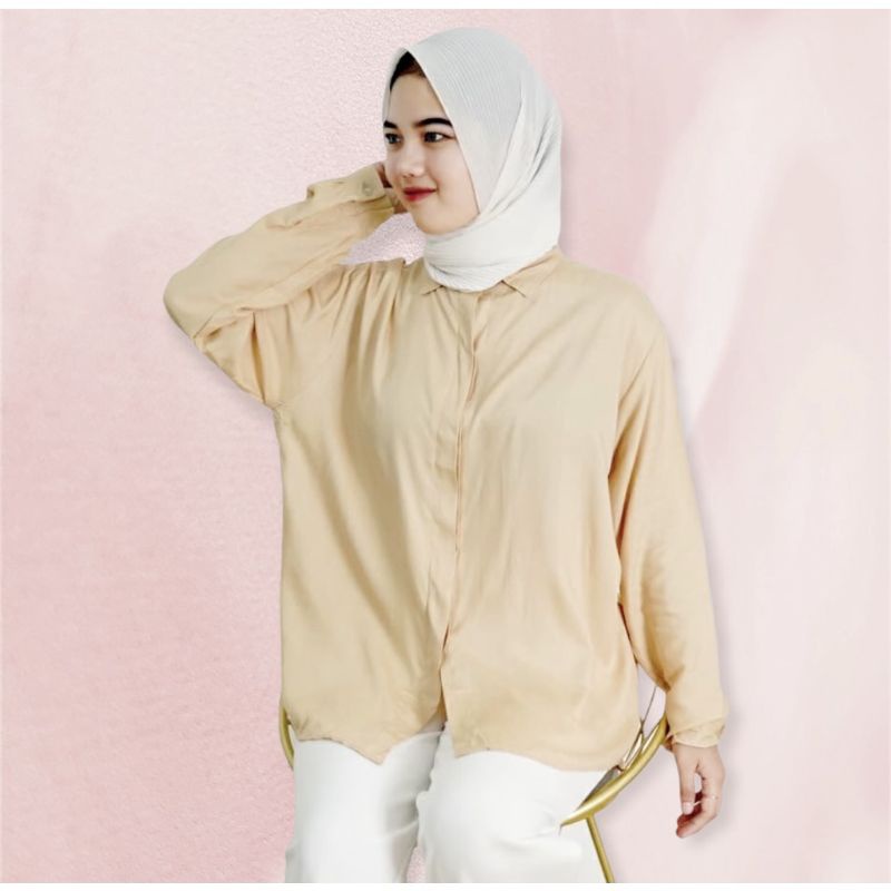 KEMEJA ATASAN WANITA OVERSIZE XXL - FLOWING OVERSIZE XXL SHIR RAYON DIAMOND