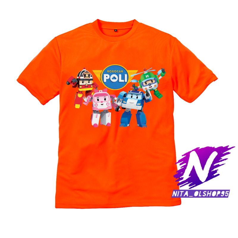 ROBOCAR POLI kaos anak mobil robocar polisi poli