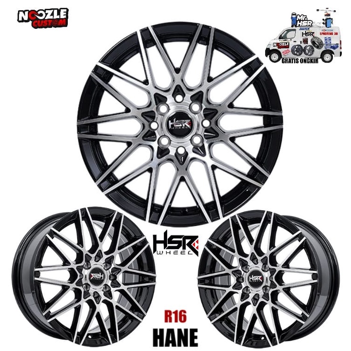 VELG MOBIL RING 16 TYPE HSR HANE LEBAR 6,5 RATA PELEK RACING YARIS LIVINA RING 16