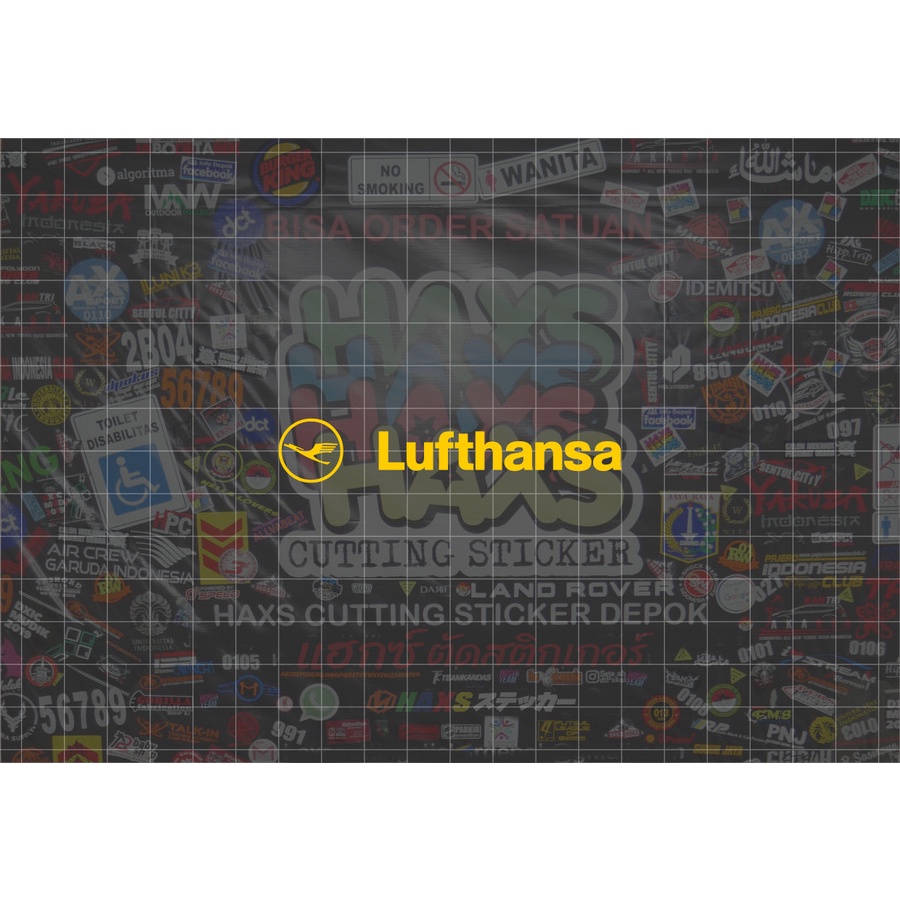 Cutting Sticker Lufthansa Ukuran 8 Cm Untuk Motor Mobil