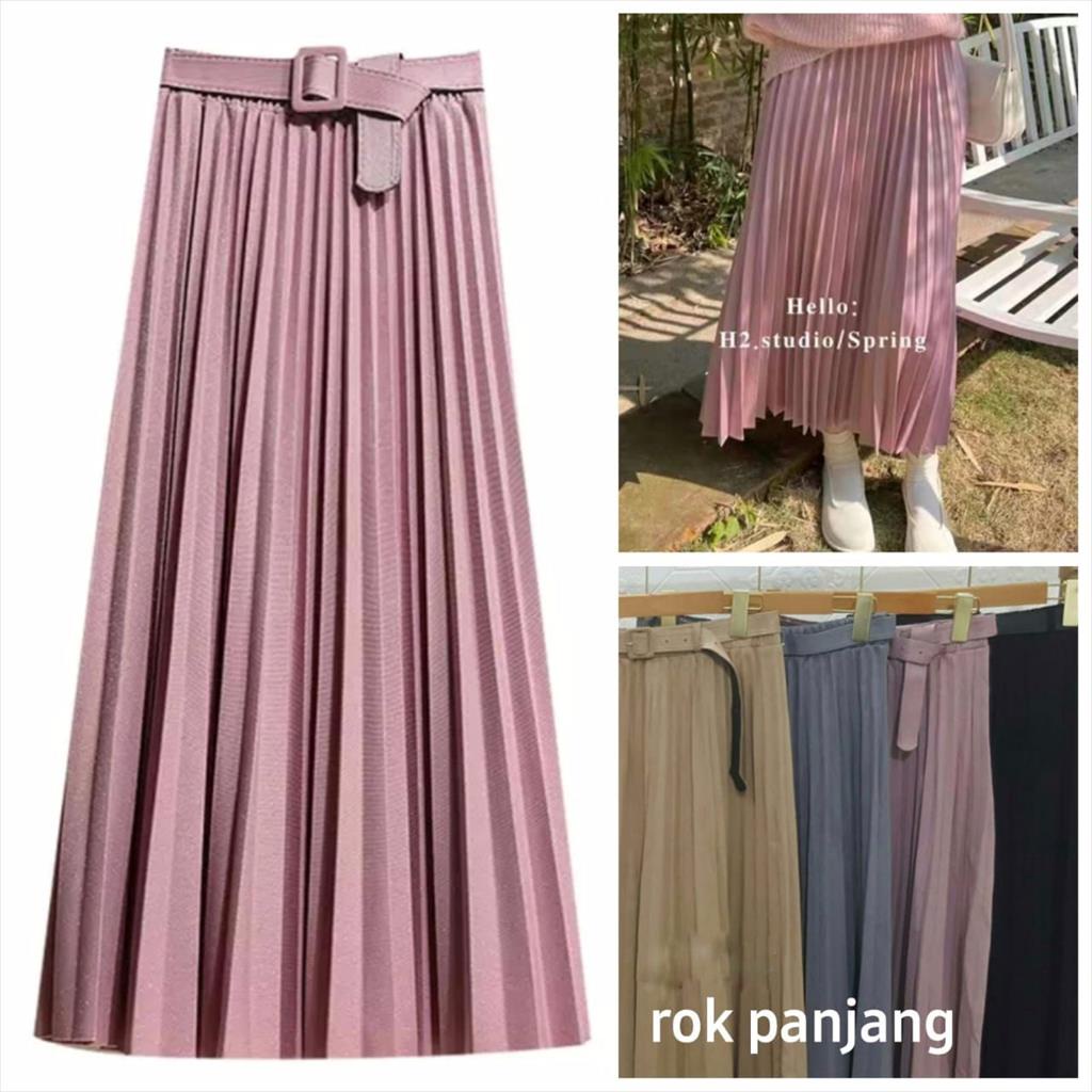 ROK PLISKET BAHAN SUEDE IMPORT BANGKOK, BKK,2956.ROK