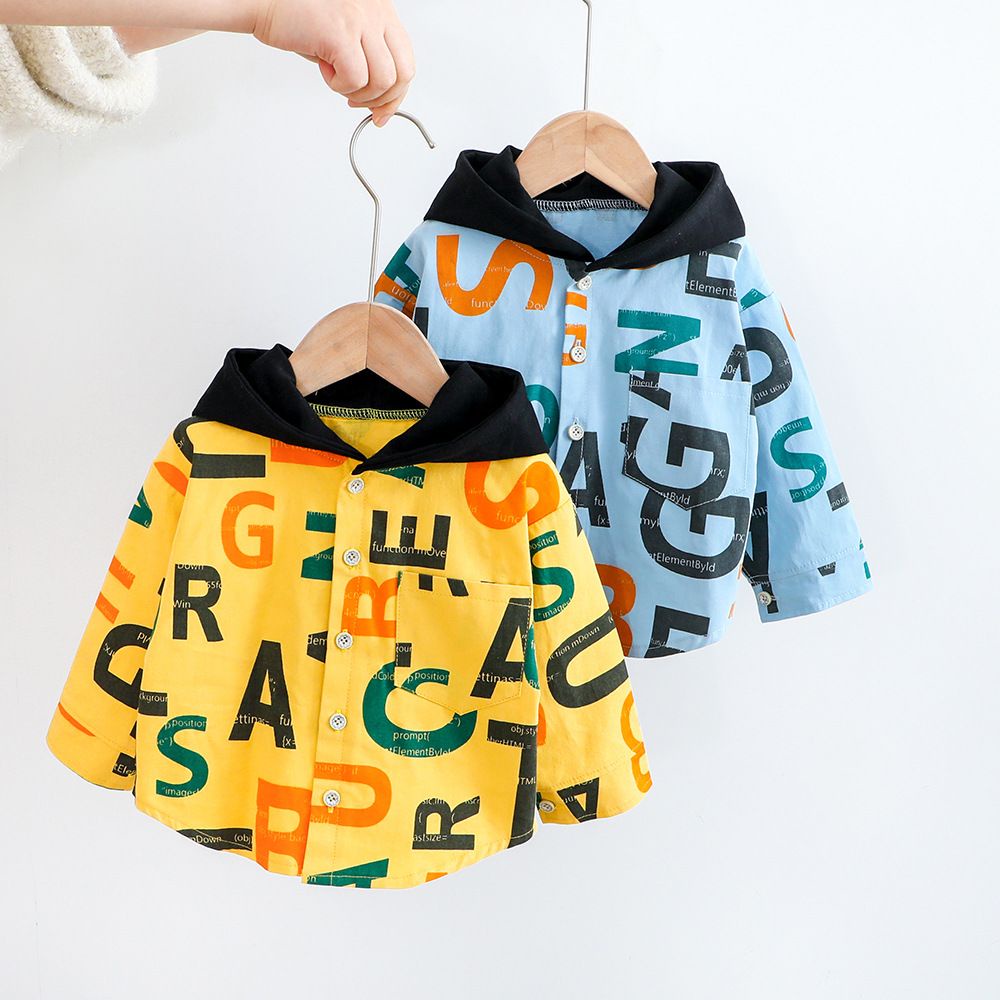 AB34 NEW Jaket bayi dan anak motif abjad kualitas premium