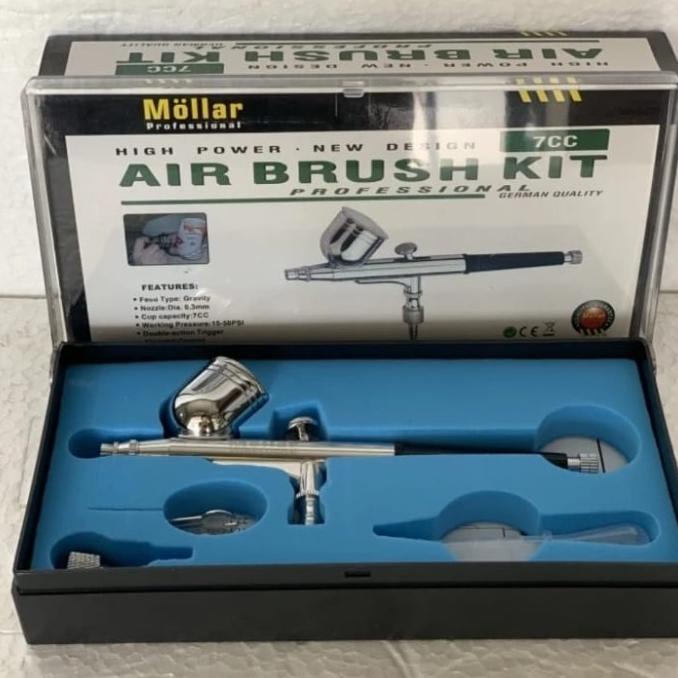 Mollar Airbrush Air Brush Kit Spet Spray Gun Lukis Kecil TG 133K