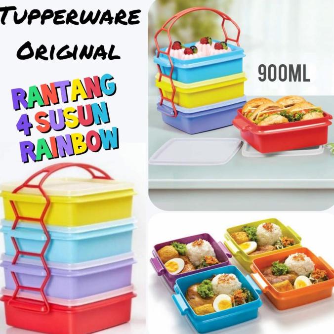 Tupperware Kotak Makan Rantang Besar Wadah Bekal Nasi Ikan Daging Ayam