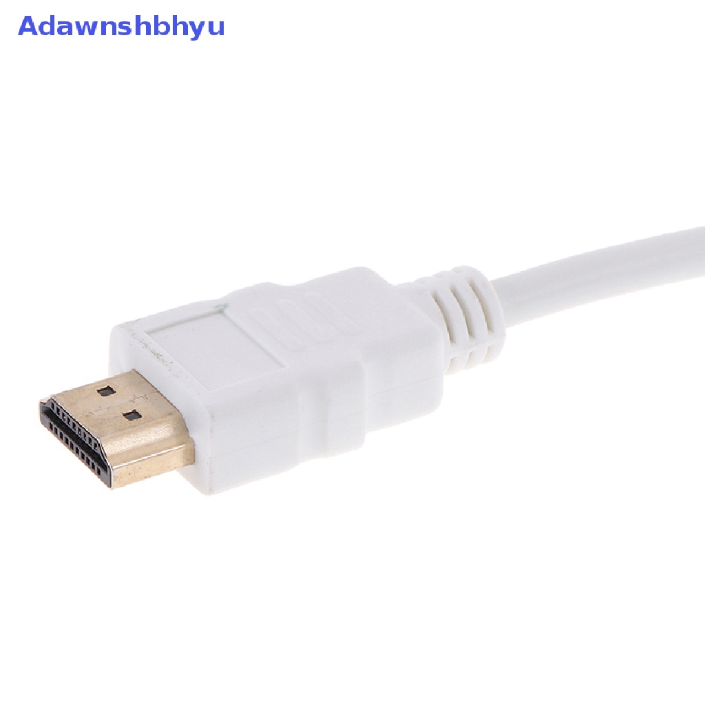 Adhyu 1Pcs Adaptor converter HDMI to VGA HD 1080P Putih ID