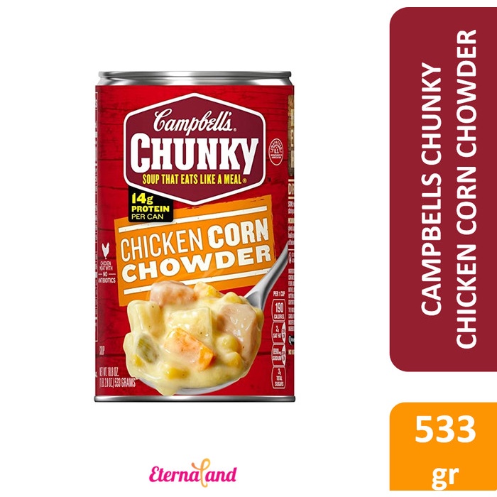 

✿ BISA COD✿ Campbells Chunky Condensed Soup - sup instan kaleng impor aneka rasa - Corn Chowder