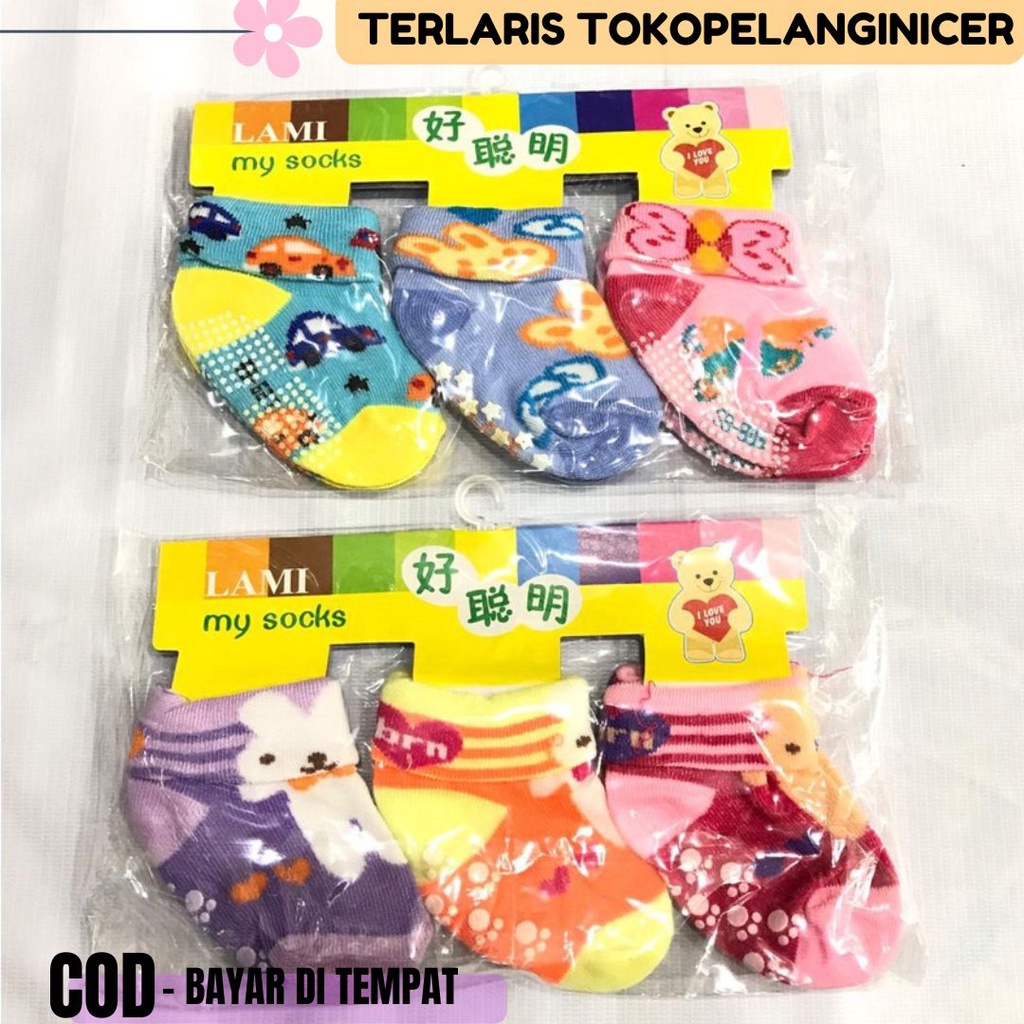 kaos kaki 0-12bulan ANTISLIP - SEPASANG KAos kaki bayi MOTIF - Kaos kaki baby newborn murah- Kaos kaki anak lembut - Kaus kaki