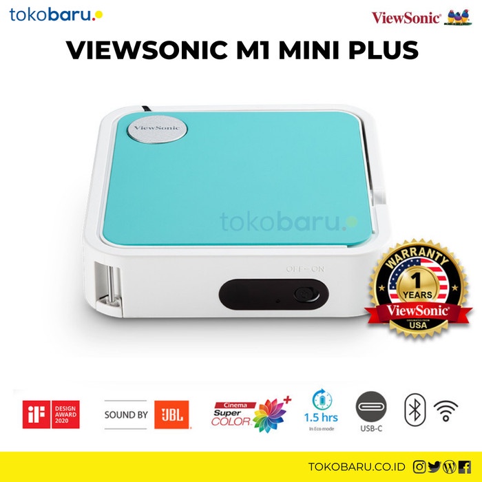 Ready Stok Projector ViewSonic M1 Mini Plus WiFi + Speaker JBL Garansi 2 Tahun 5666