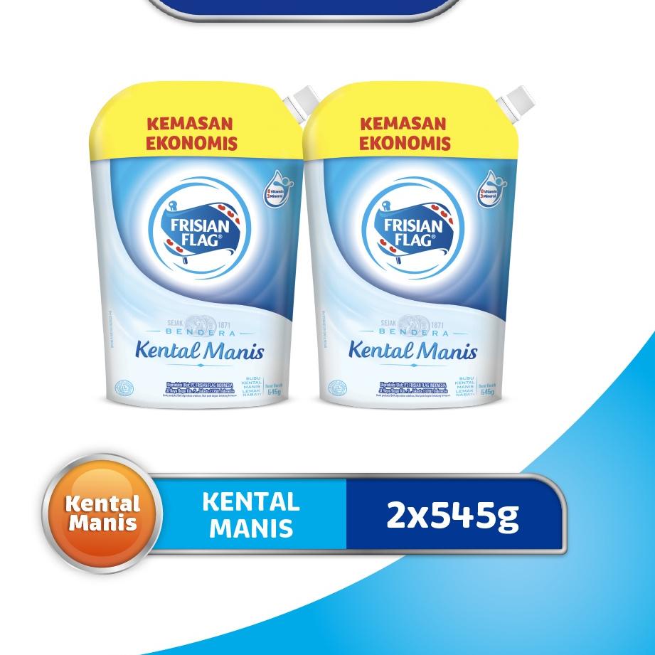 

⚡COD⚡ Frisian Flag Susu Bendera Kental Manis Pouch 545gr x 2 Pcs