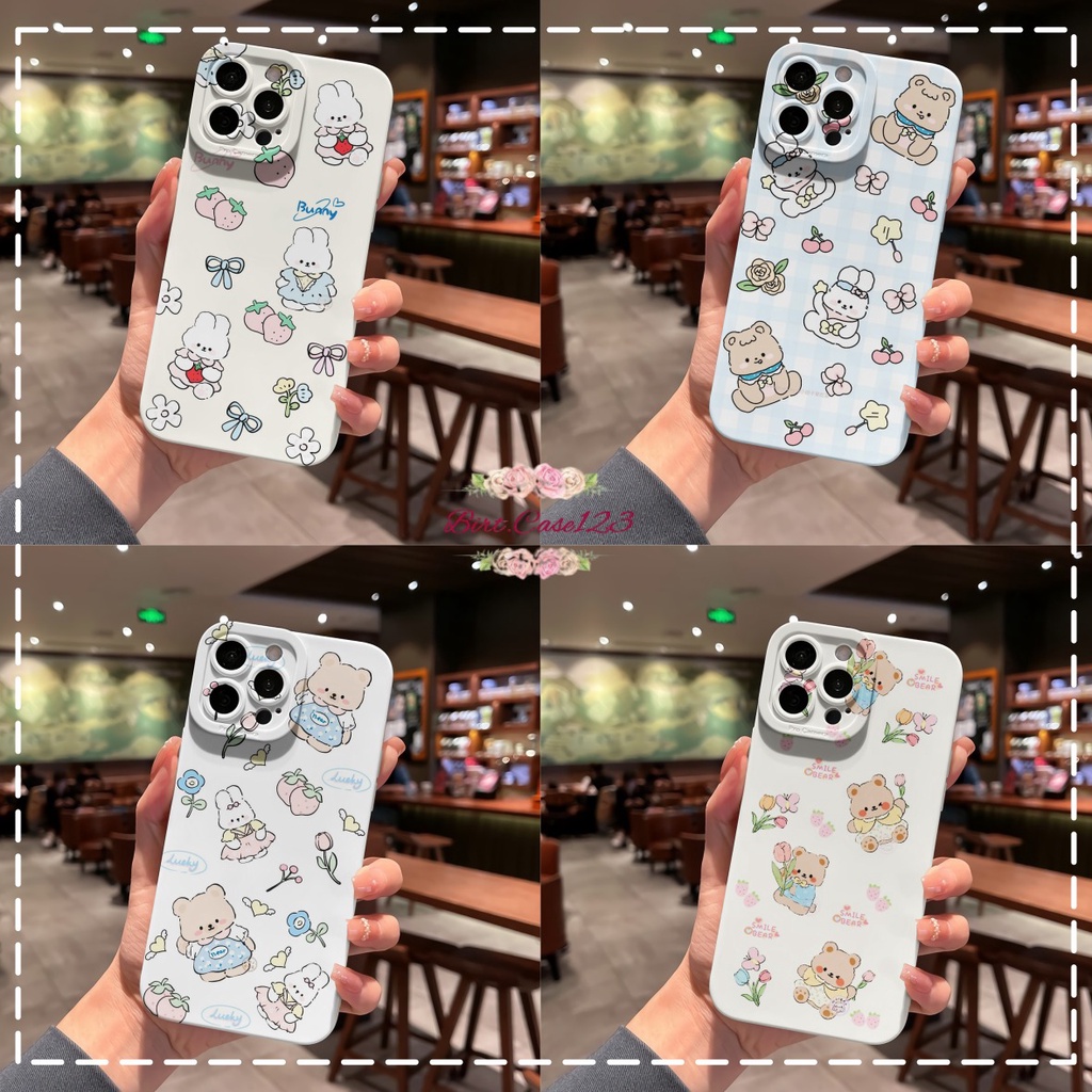 CUSTOM CASE SOFTCASE SILIKON PROCAMERA BEAR RABBIT CUSTOM OPPO REALME VIVO XIAOMI SAMSUNG INFINIX IPHONE FOR ALL TYPE BC6838