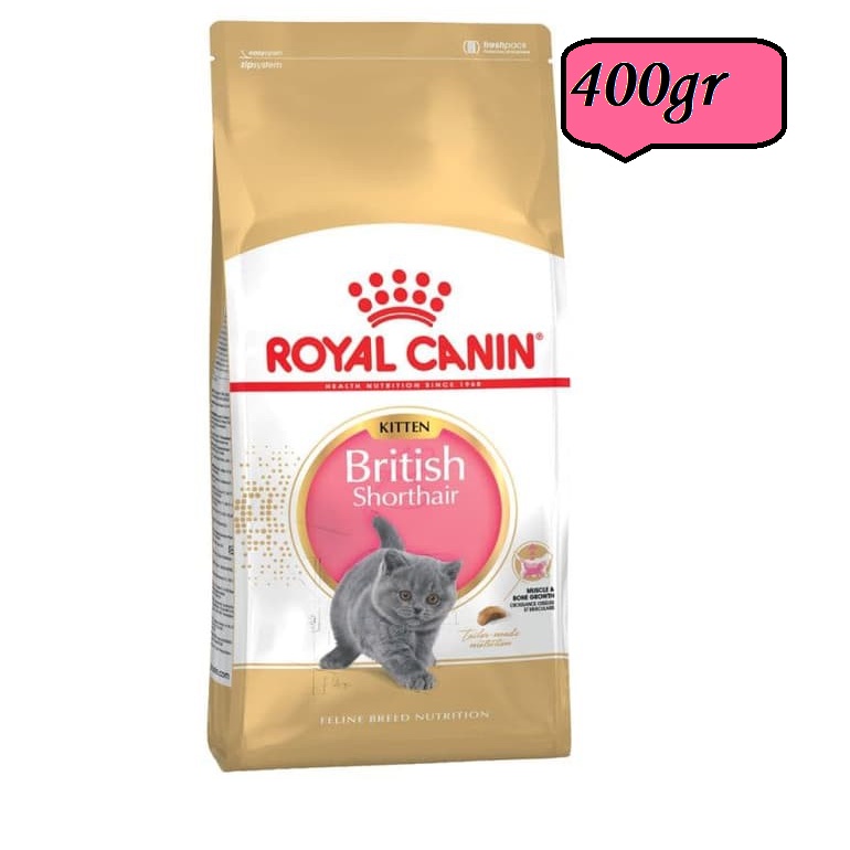 ROYAL CANIN KITTEN BRITISH SHORTHAIR 400GR - Makanan Kering Anak Kucing 400 Gr