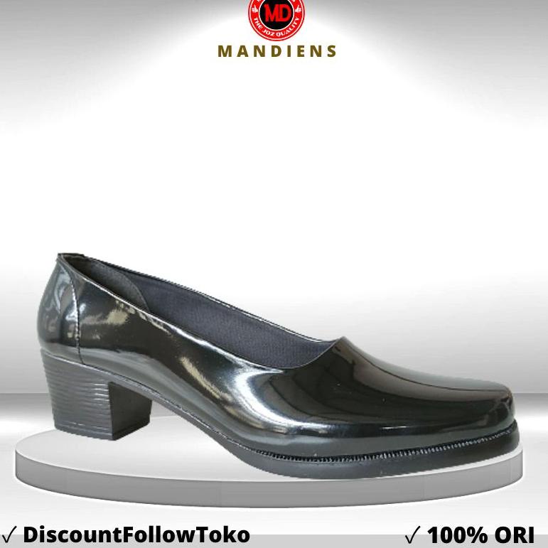 (A-D1D(♫♪) Mandiens Sepatu Pantofel Wanita (Hak 3,5,7 CM) PDH POLWAN KOWAD BHAYANGKARI Persit PSH PSK - Sepatu Kerja Wanita Hitam Kilap Kekinian Berkualitas Terbaik Branded bisa cod