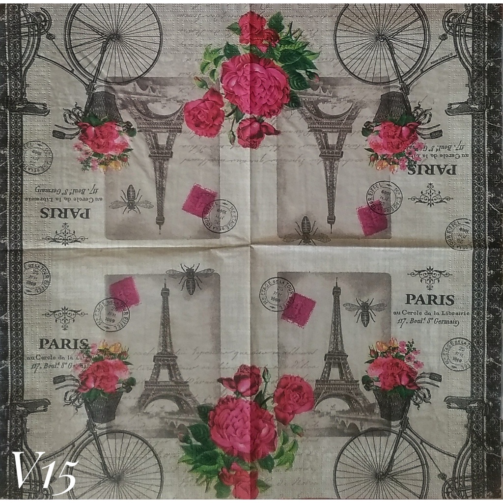 

Napkin Euro Vintage V15/ Tissue Decoupage