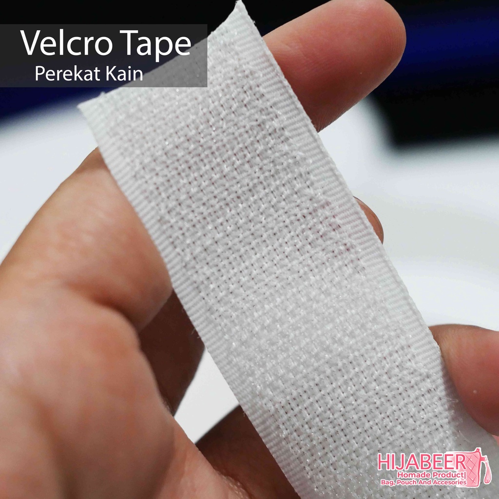 Velcro Tape Perekat Kain 2,5cm Aksesoris Tas dan DIY - Meteran