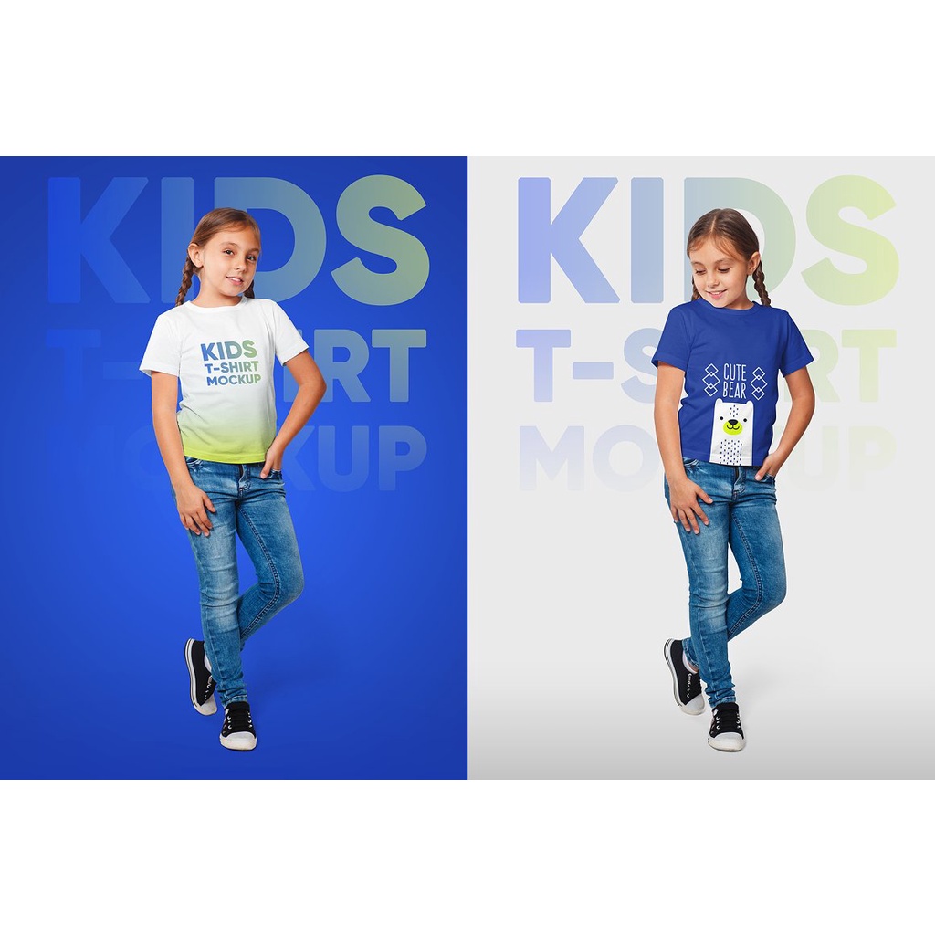 Kids Girl T-Shirt Mockups Vol2 Part 1