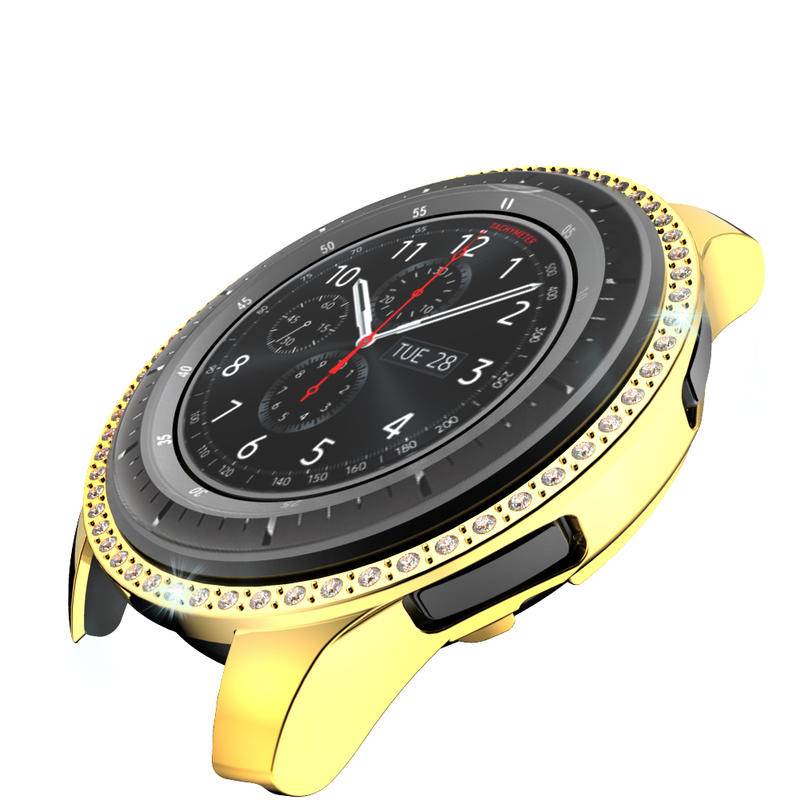 Casing Pelindung PC Untuk Samsung Galaxy Watch 42mm 46mm Diamond Wach Case Untuk Galaxy Gear S3 Watch Cover Smart Watch Aksesoris