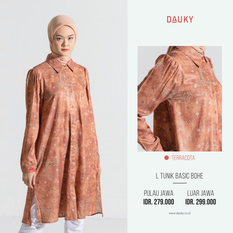 TUNIK KEKINIAN || TUNIK ELEGAN || TUNIK BASIC BOHE || BY DAUKY