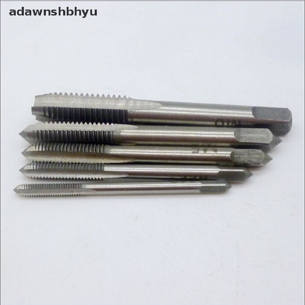 Adawnshbhyu 5pcs/Set M3 M4 M5 M6 M8 Hand Tap Lurus Suling 3mm-8mm Tangan Cepat tapping Tool ID