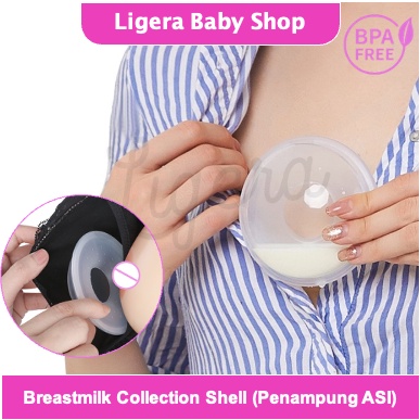 LIGERA Wadah Penampung ASI Silicone Breast Milk Saver Collection Collector Shell Alternatif Breast Pad - 1 Pcs