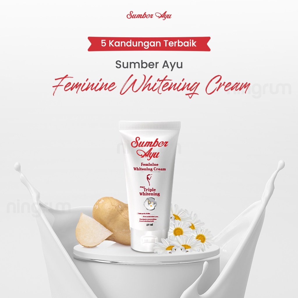 Ningrum - Sumber Ayu Feminine Whitening Cream 50Ml - Pembersih dan Pemutih Kewanitaan Wangi Original BPOM - 7405